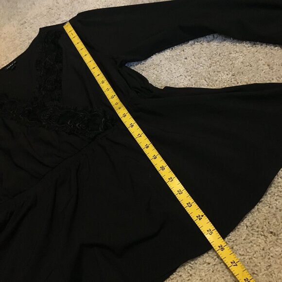 Torrid Lacy V-Neck Gothic Babydoll Blouse - Picture 15 of 16